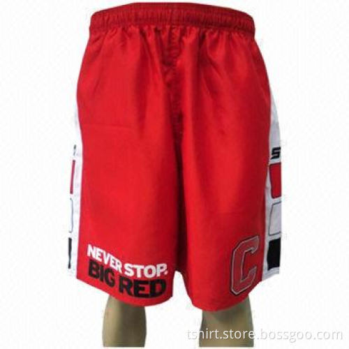2012 red sublimation men's sports shorts
